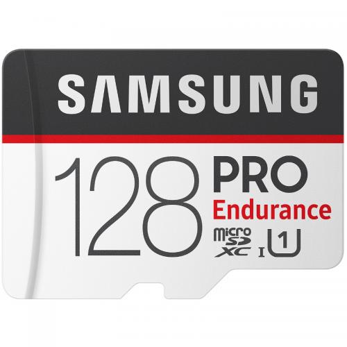 Memory Card microSDXC Samsung PRO Endurance 128GB, Class 10, UHS-I U1 + Adaptor SD