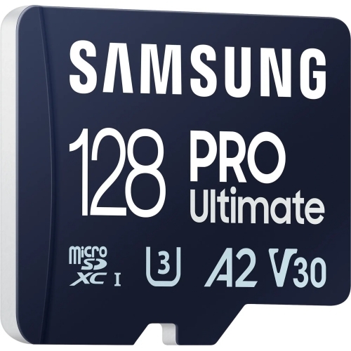 Memory Card microSDXC Samsung PRO Ultimate MB-MY128SA/WW 128GB, Class 10, UHS-I U3, V30, A2 + Adaptor SD