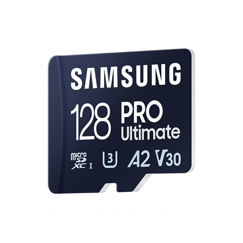 Memory Card microSDXC Samsung PRO Ultimate MB-MY128SB/WW 128GB, Class 10, UHS-I U3, V30, A2 + Adaptor USB