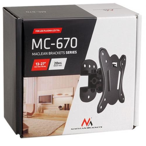 Suport TV Maclean MC-670, 13-27inch, Black