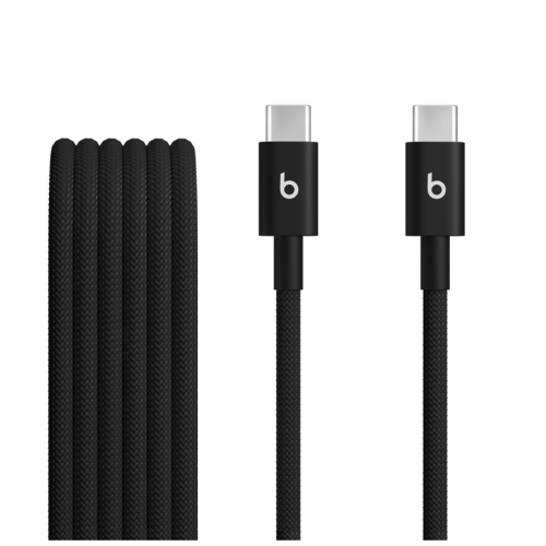 Cablu de date Apple Beats Woven Cable, USB-C male - USB-C male, 1.5 m, Bolt Black