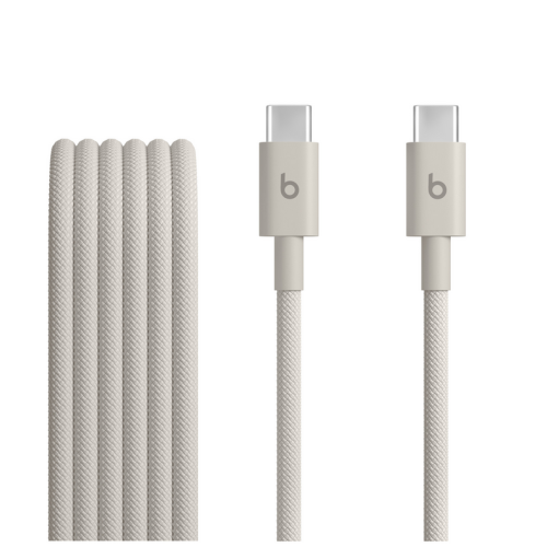 Cablu de date Apple Beats Woven Cable, USB-C male - USB-C male, 1.5 m, Surge Stone