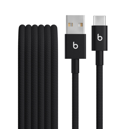 Cablu de date Apple Beats Woven Cables, USB-A male - USB-C male, 1.5 m, Bolt Black, 2buc