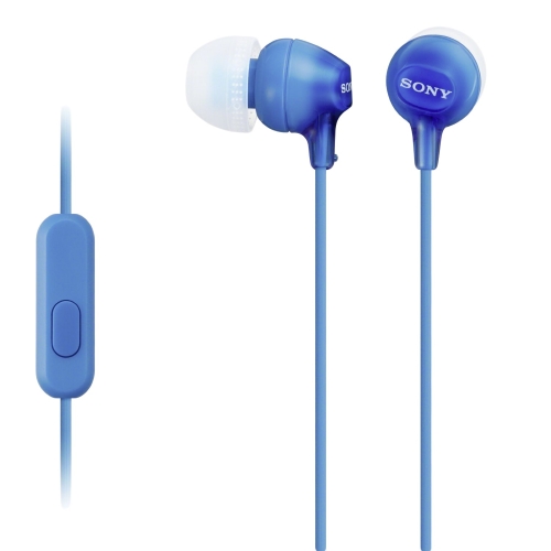 Casti cu microfon Sony MDR-EX15LP, 3.5mm jack, Blue