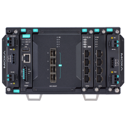 Switch Moxa MDS-G4012-L3-4XGS-T, 4 porturi