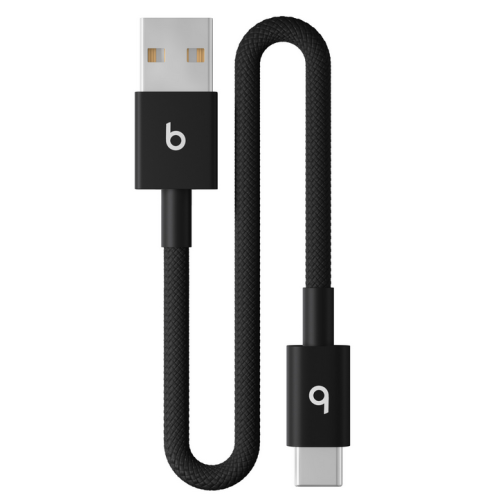 Cablu de date Apple Beats Woven Short Cable, USB-A male - USB-C male, 0.2 m, Bolt Black