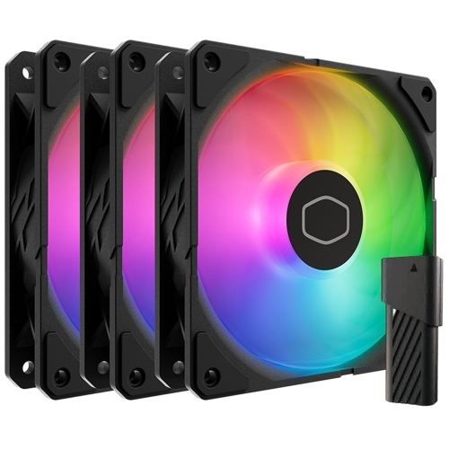 Ventilator Cooler Master SickleFlow Edge, ARGB LED, 120 mm, Black, 3 bucati