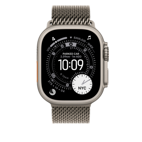 Curea SmartWatch Apple Titanium Milanese Loop, Medium, 49 mm, Natural