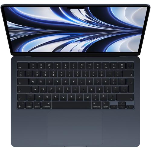 Laptop Apple MacBook Air 13 with Liquid Retina (2022), Apple M2 Octa Core, 13.6inch, RAM 8GB, SSD 512GB, Apple M2 10 Core Graphics, Int KB, macOS Monterey, Midnight