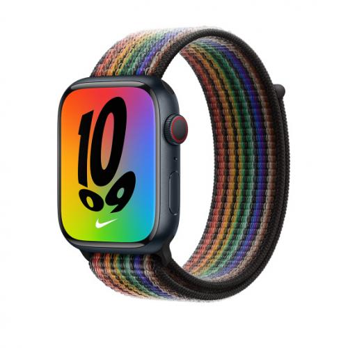 Curea SmartWatch Apple Nike Sport Loop, 45mm, Pride Edition