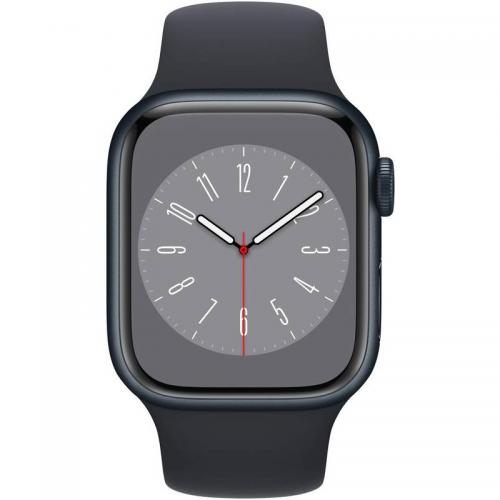 Smartwatch Apple Watch Series 8 Aluminium, 1.69inch, curea silicon, Midnight-Midnight