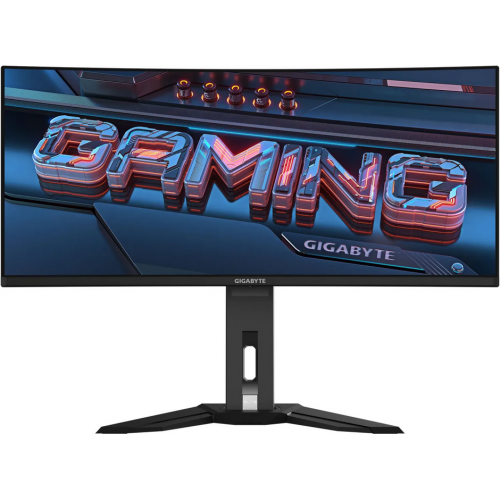 Monitor QD-OLED Curbat Gigabyte MO34WQC, 34inch, 3440x1440, 0.03ms GTG, Black