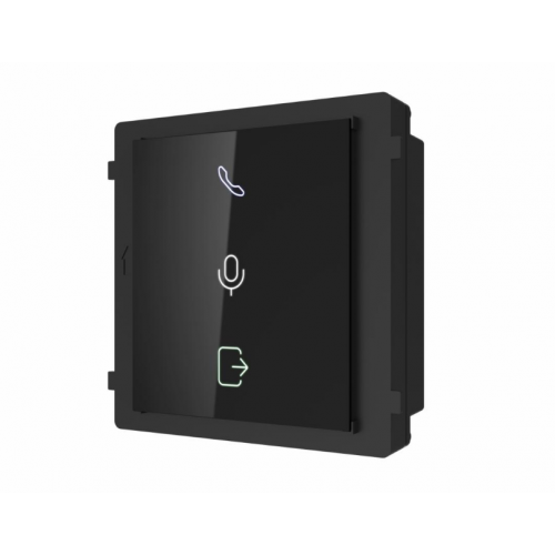 Modul indicator de stare videointerfon modular Hikvision DS-KD-IN;indica starea videointerfonului: apelare, deschidere usa; comunicareaudio bidirectionala; Dimensiuni: 98.5 mm × 100 mm × 33.7 mm; protectie:IP65; Temperatura de functionare: -40°C to +60°C;