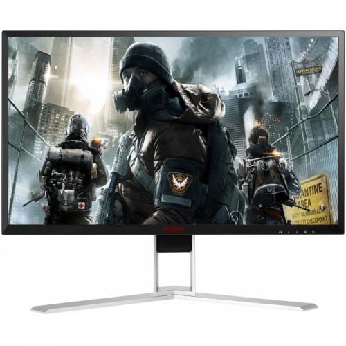 Monitor LED AOC AG241QG, 23.8inch, WQHD TN, 1ms, 165Hz, negru si rosu