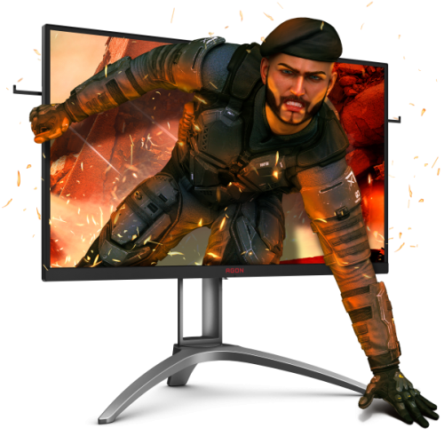 Monitor LED AOC AG273QX, 27inch, 2560x1440, 1ms, Black-Silver