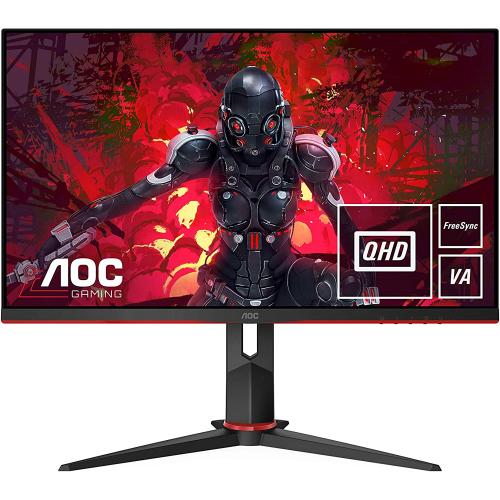 Monitor LED AOC Q27G2U/BK, 27inch, WQHD VA, 1ms, 144Hz, negru+ rosu