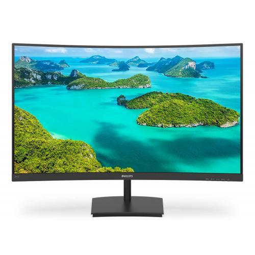 Monitor LED PHILIPS 241E1SC, 23.6inch, FHD VA, 4ms, 75Hz, negru