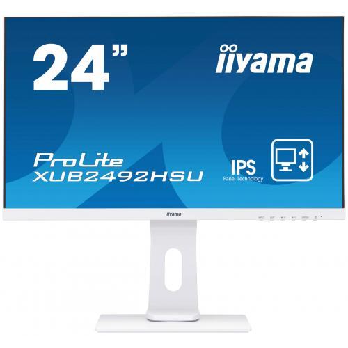 Monitor LED Iiyama ProLite XUB2492HSU-W5, 23.8inch, 1920x1080, 4ms GTG, White