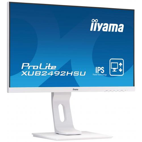 Monitor LED Iiyama ProLite XUB2492HSU-W5, 23.8inch, 1920x1080, 4ms GTG, White