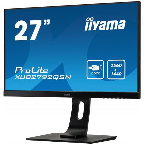 Monitor LED Iiyama ProLite XUB2792QSN-B5, 27inch, 2560x1440, 4ms GTG, Black