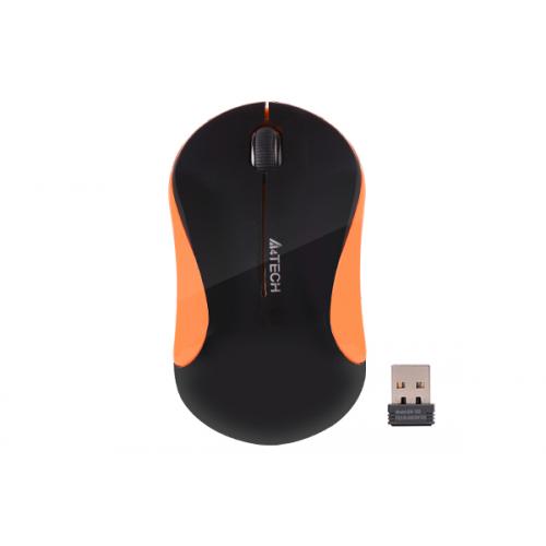 Mouse Optic A4Tech V-Track G3-270N-1, USB Wireless, Black-Orange