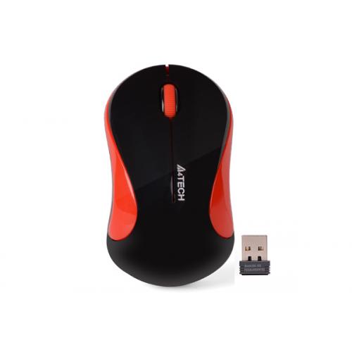 Mouse Optic A4Tech V-Track G3-270N-1, USB Wireless, Black-Red