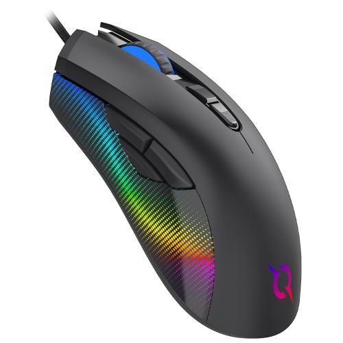 Mouse Optic AQIRYS Phoneix RGB, USB, Black