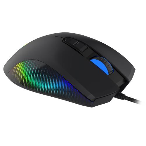 Mouse Optic AQIRYS Phoneix RGB, USB, Black