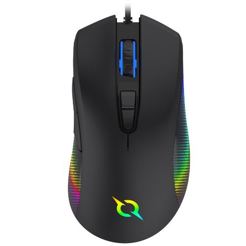 Mouse Optic AQIRYS Phoneix RGB, USB, Black