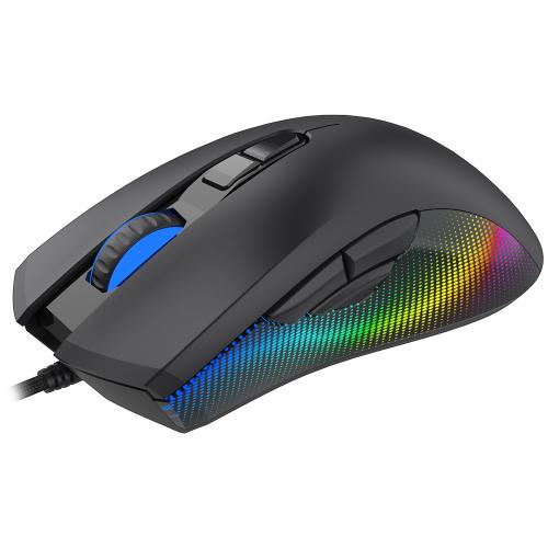 Mouse Optic AQIRYS Phoneix RGB, USB, Black