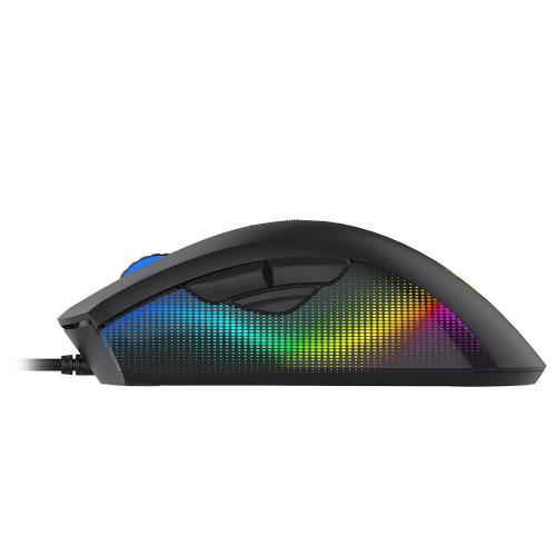 Mouse Optic AQIRYS Phoneix RGB, USB, Black