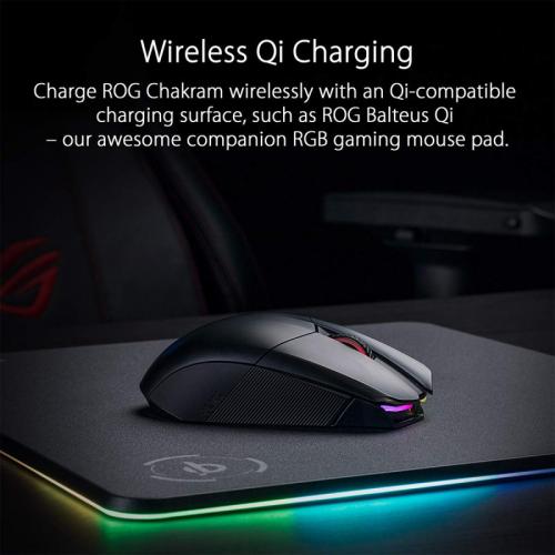 Mouse Optic ASUS ROG Chakram, RGB LED, USB Wireless, Black