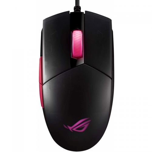 Mouse optic ASUS ROG Strix Impact II Electro Punk, RGB LED, USB, Black-Pink