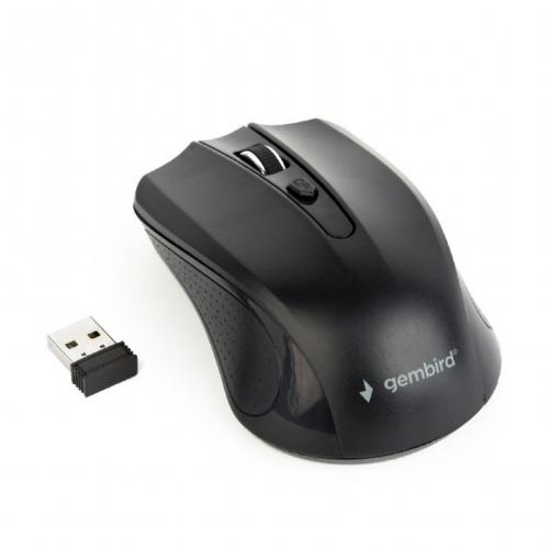 Mouse Optic Gembird MUSW-4B-04, USB Wireless, Black