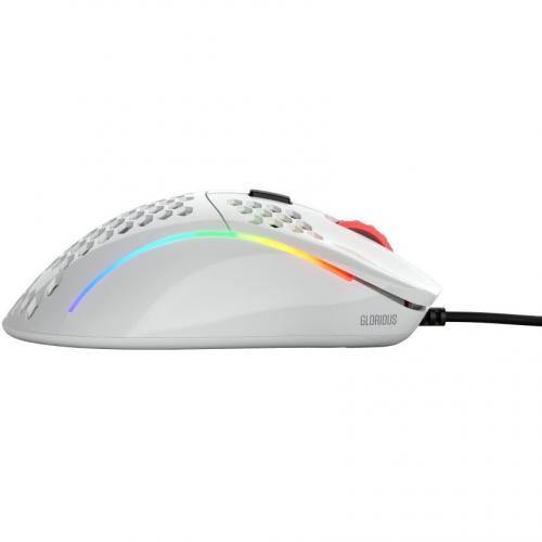 Mouse Optic Glorious PC Gaming Race Glorious Model D Minus, USB, Glossy White