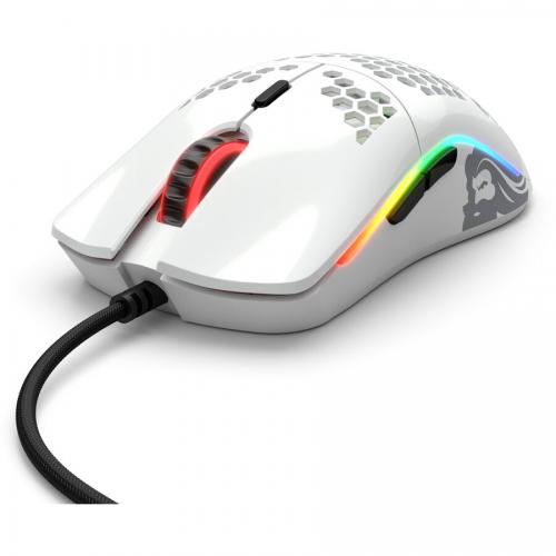 Mouse Optic Glorious PC Gaming Race Glorious Model O Minus, USB, Glossy White