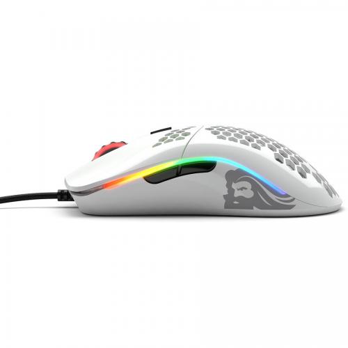 Mouse Optic Glorious PC Gaming Race Glorious Model O Minus, USB, Glossy White