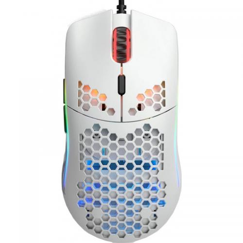 Mouse Optic Glorious PC Gaming Race Glorious Model O Minus, USB, Matte White