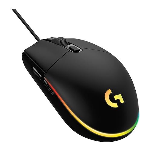 Logitech mouse cu fir G102 RGB, 6 butoane, 8000 dpi, senzor optic, USB, negru