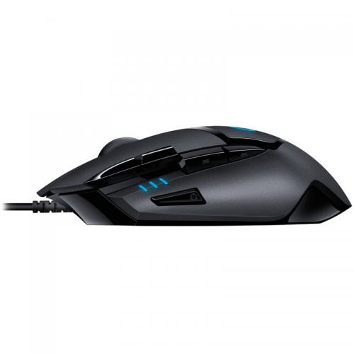 Mouse Optic Logitech G402 Hyperion Fury, Blue LED, USB, Negru