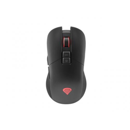 Mouse Optic Natec Genesis Zircon 330, USB Wireless, Black