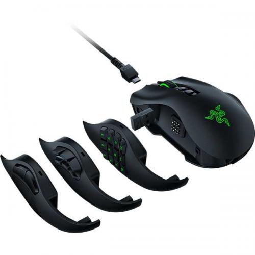 Mouse Optic Razer Naga Pro, RGB, USB Wireless, Black