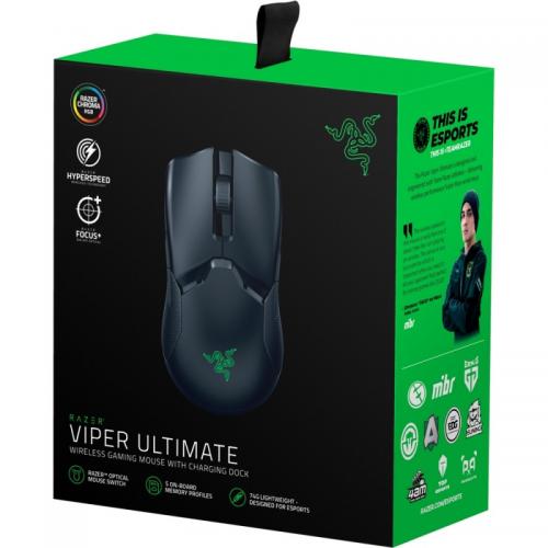 Mouse Optic Razer Viper Ultimate, RGB LED, USB/Wireless, Black