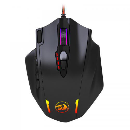 Mouse Optic Redragon Impact, RGB LED, USB, Black