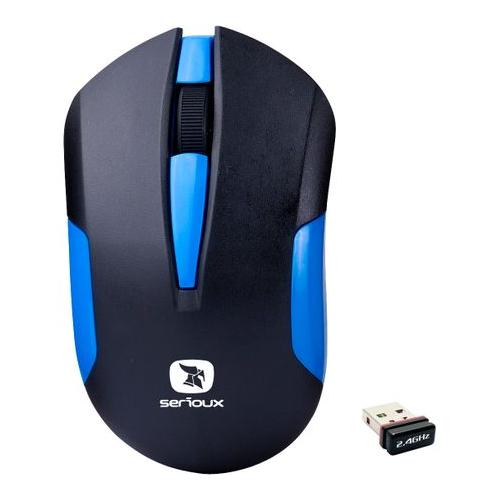 Mouse Optic Serioux Drago 300, USB Wireless, Blue
