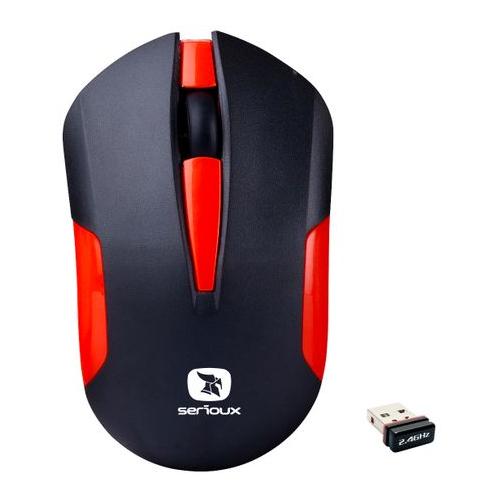 Mouse Optic Serioux Drago 300, USB Wireless, Red