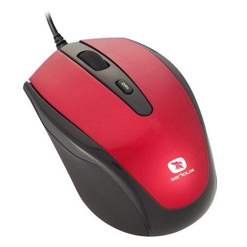 Mouse Optic Serioux Pastel 3300, USB, Red