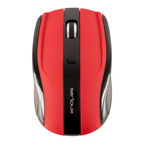 Mouse Optic Serioux Rainbow 400, USB Wireless, Red-Black