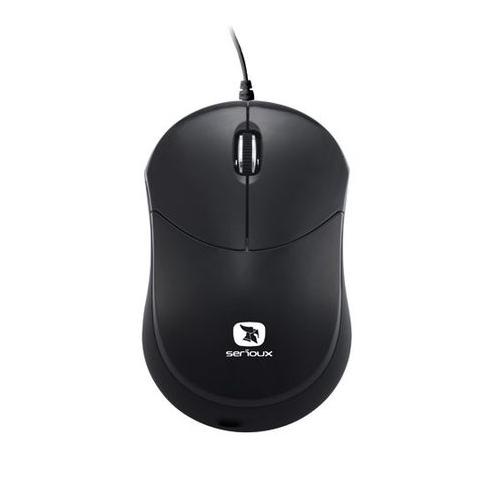 Mouse Optic Serioux Rainbow 580, USB, Black