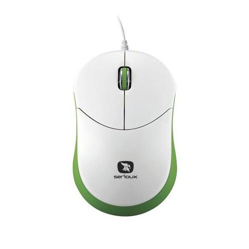 Mouse Optic Serioux Rainbow 580, USB, Green